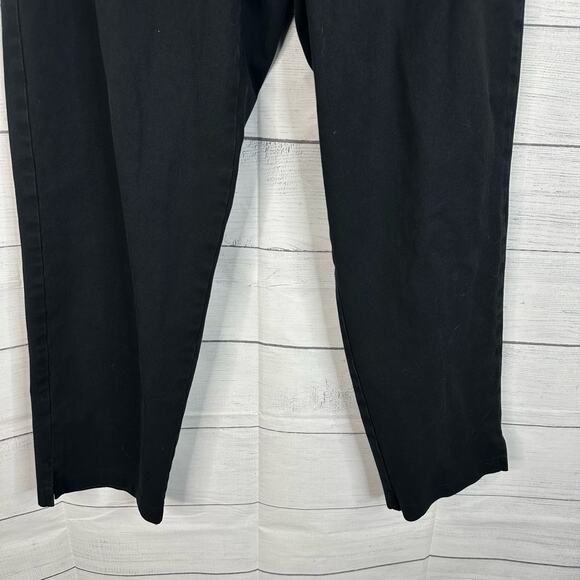 Eileen Fisher Womens size Medium Cropped Pants Side Zip Elastic Waist Black - Picture 6 of 8